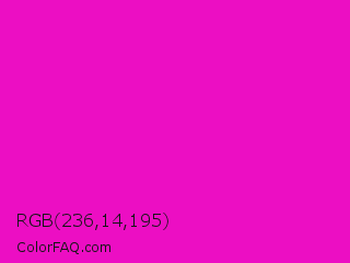 RGB 236,14,195 Color Image