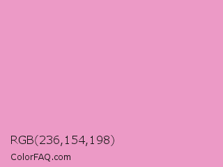 RGB 236,154,198 Color Image