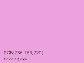 RGB 236,163,220 Color Image