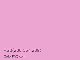RGB 236,164,209 Color Image