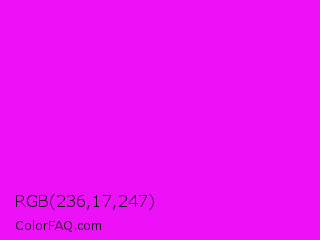 RGB 236,17,247 Color Image
