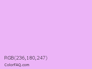 RGB 236,180,247 Color Image