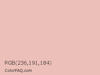RGB 236,191,184 Color Image