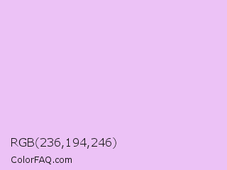RGB 236,194,246 Color Image