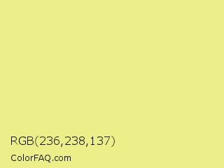 RGB 236,238,137 Color Image