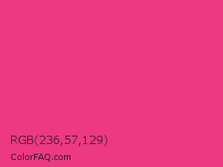 RGB 236,57,129 Color Image