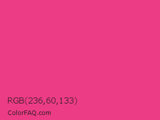 RGB 236,60,133 Color Image