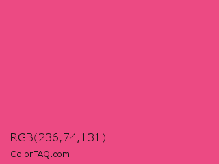 RGB 236,74,131 Color Image