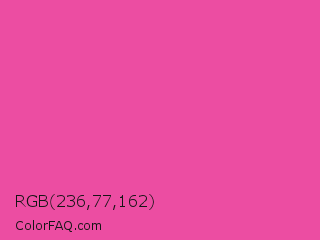 RGB 236,77,162 Color Image