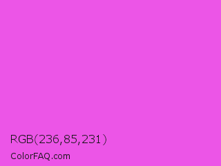 RGB 236,85,231 Color Image