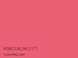 RGB 236,96,117 Color Image