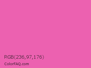 RGB 236,97,176 Color Image