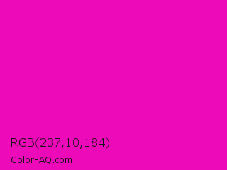 RGB 237,10,184 Color Image