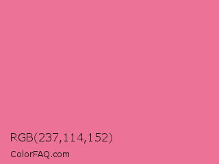 RGB 237,114,152 Color Image
