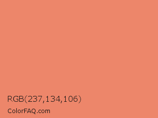 RGB 237,134,106 Color Image