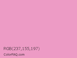 RGB 237,155,197 Color Image