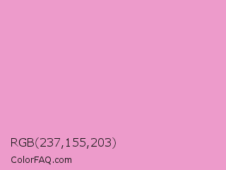 RGB 237,155,203 Color Image