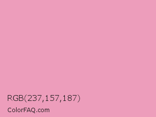 RGB 237,157,187 Color Image