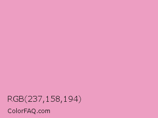 RGB 237,158,194 Color Image