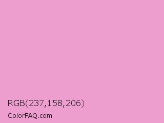 RGB 237,158,206 Color Image