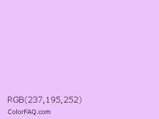 RGB 237,195,252 Color Image