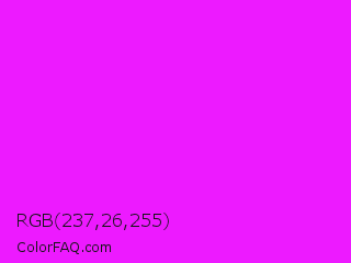 RGB 237,26,255 Color Image