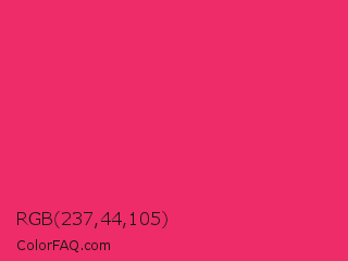 RGB 237,44,105 Color Image