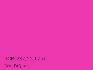 RGB 237,55,175 Color Image