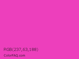 RGB 237,63,188 Color Image