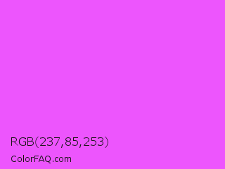 RGB 237,85,253 Color Image