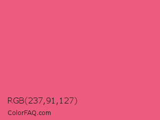 RGB 237,91,127 Color Image
