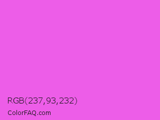 RGB 237,93,232 Color Image