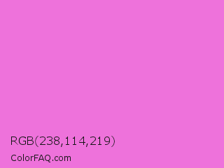 RGB 238,114,219 Color Image