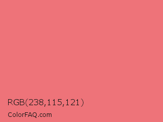 RGB 238,115,121 Color Image