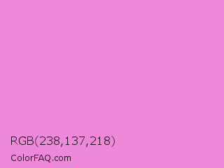 RGB 238,137,218 Color Image