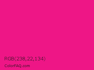RGB 238,22,134 Color Image