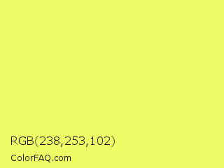 RGB 238,253,102 Color Image