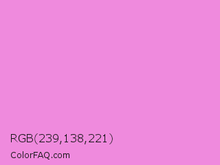 RGB 239,138,221 Color Image