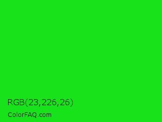 RGB 23,226,26 Color Image