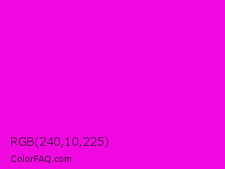 RGB 240,10,225 Color Image