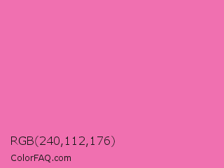RGB 240,112,176 Color Image