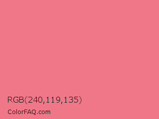 RGB 240,119,135 Color Image