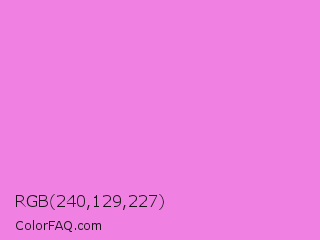 RGB 240,129,227 Color Image