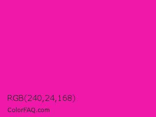 RGB 240,24,168 Color Image