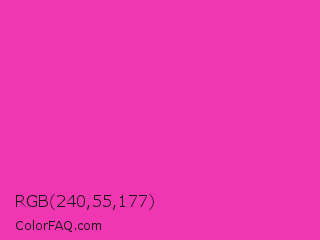 RGB 240,55,177 Color Image