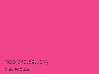 RGB 240,69,137 Color Image
