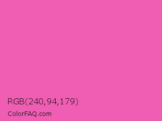 RGB 240,94,179 Color Image