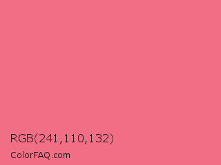 RGB 241,110,132 Color Image