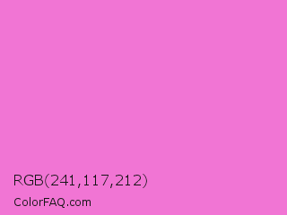 RGB 241,117,212 Color Image