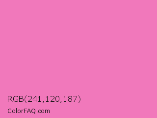 RGB 241,120,187 Color Image